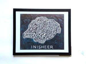 Inisheer map, 10in x 8in print