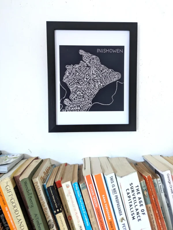 Inishowen map art, 8in x 10in print - Image 2
