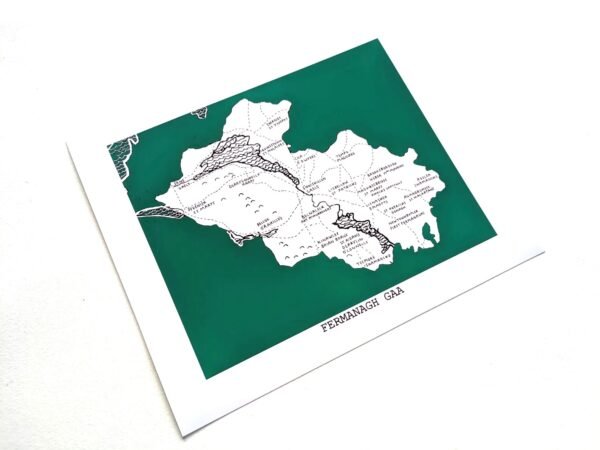 Fermanagh GAA clubs map, 10in x 8in print - Image 2