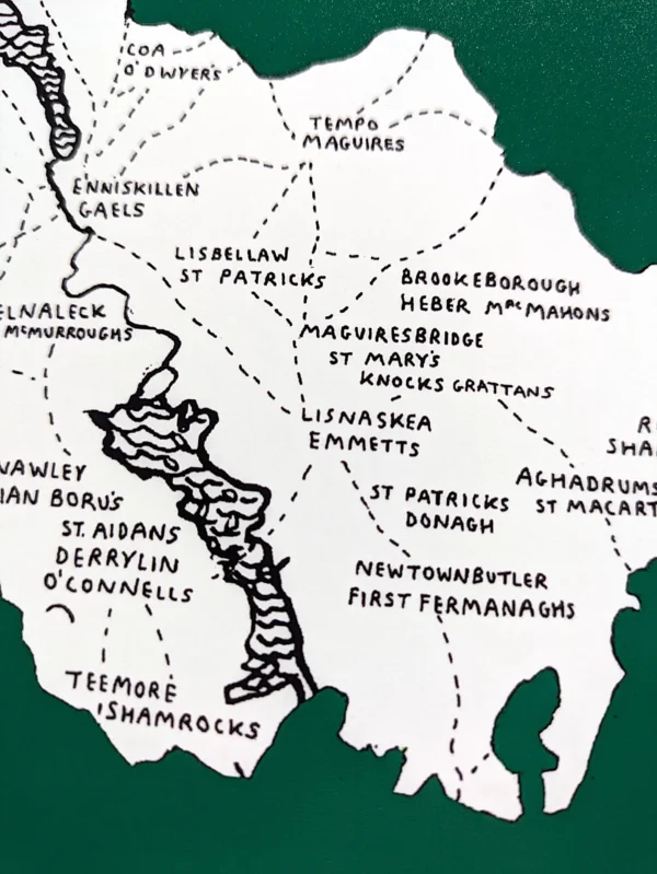 Fermanagh GAA clubs map, 10in x 8in print - Image 4