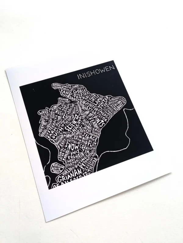 Inishowen map art, 8in x 10in print - Image 4