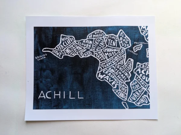 Achill island map, 10in x 8in print - Image 3