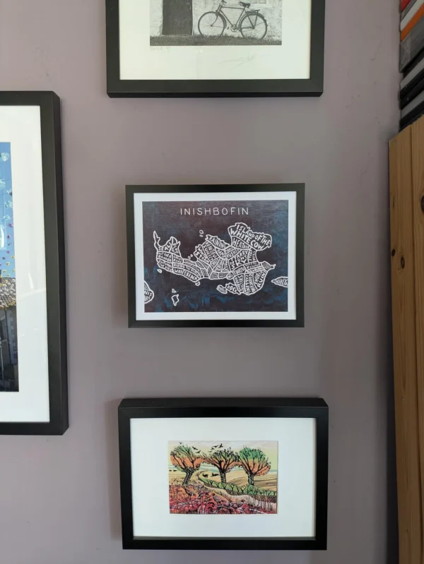 Inishbofin map art, 10in x 8in print - Image 3