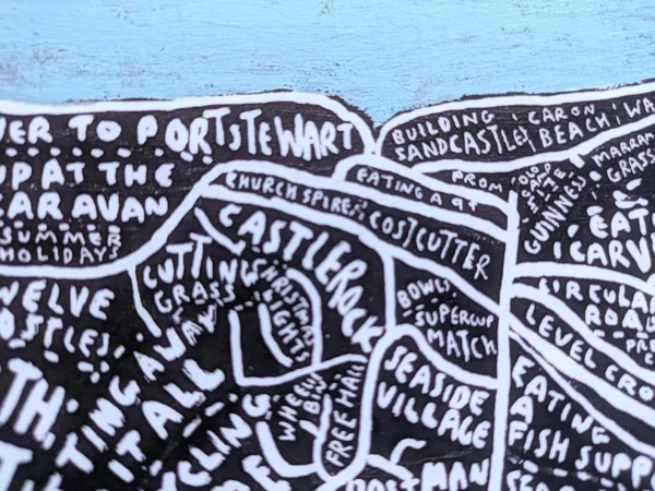 Castlerock map art, 10in x 8in print - Image 3