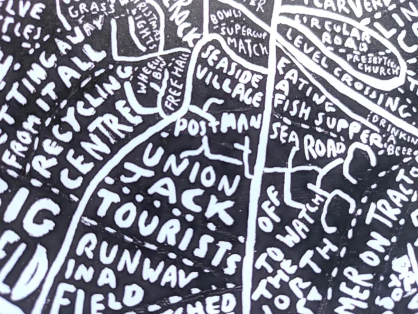 Castlerock map art, 10in x 8in print - Image 2