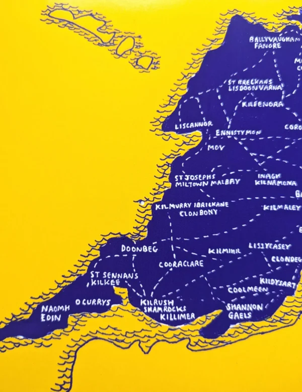 Clare GAA clubs map, 10in x 8in print - Image 5