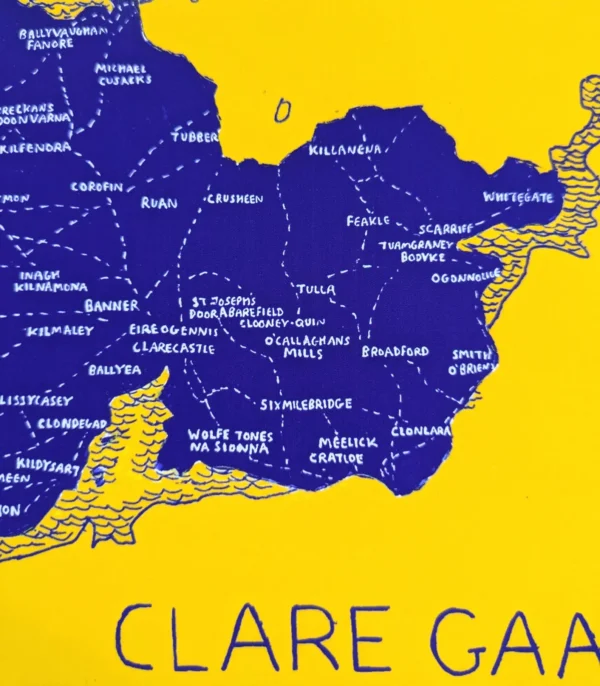 Clare GAA clubs map, 10in x 8in print - Image 3