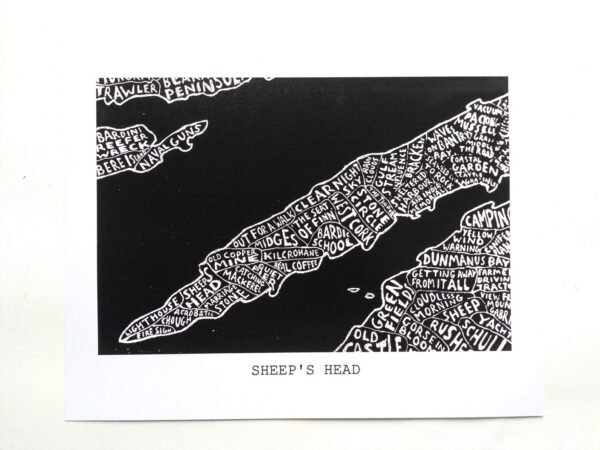 Sheep's Head peninsula map, 10in x 8in print - Image 2