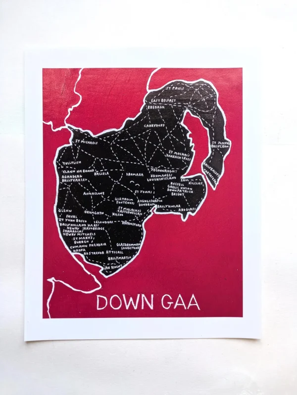 Down GAA clubs map, 8in x 10in map - Image 5