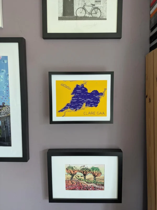 Clare GAA clubs map, 10in x 8in print - Image 4