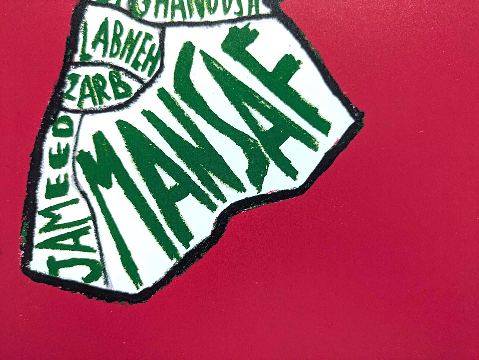 Map of Jordan food, 8 x 10 inch print - Image 5