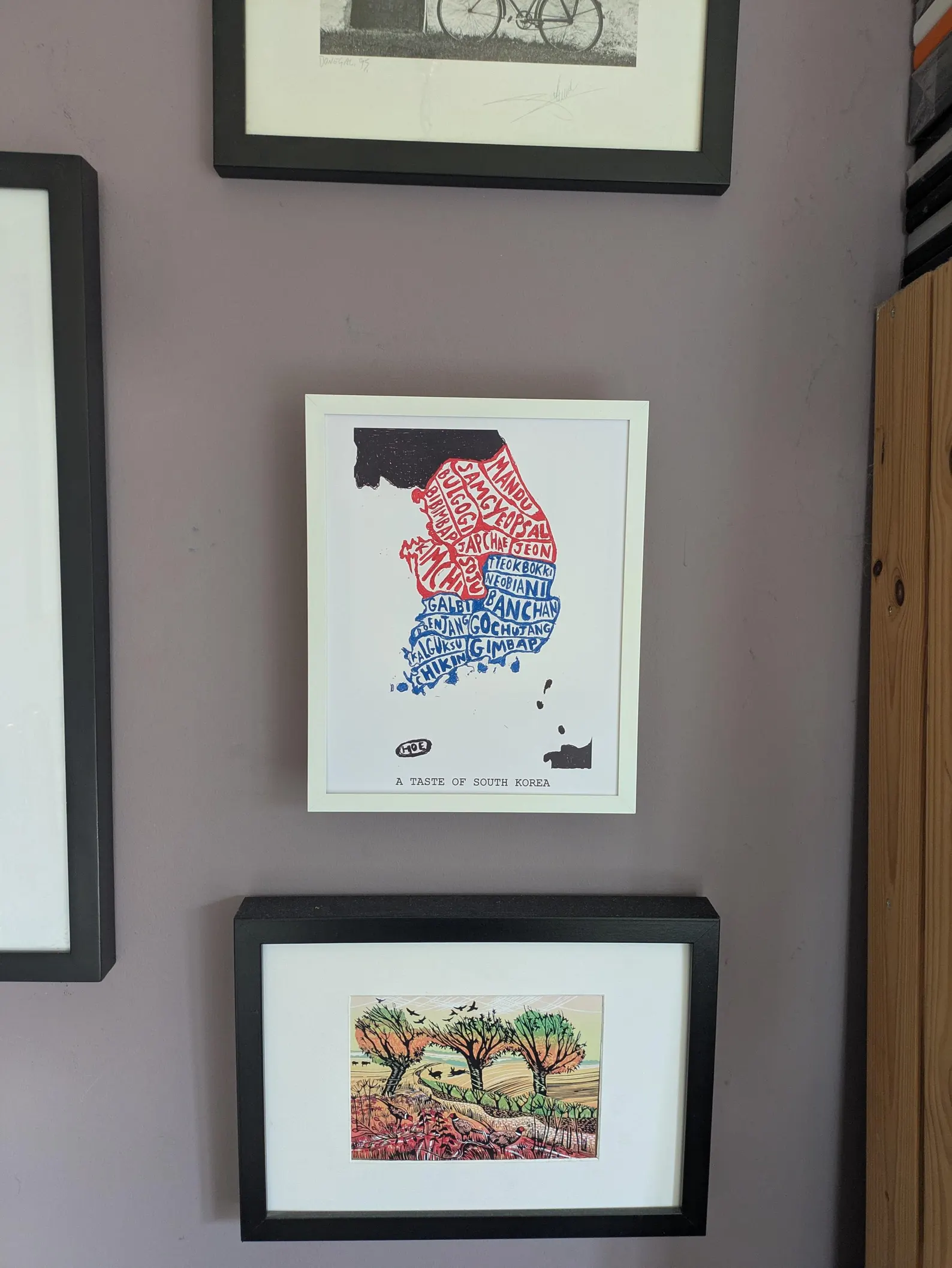 South Korea map of food, 8 x 10 inch print - Image 2