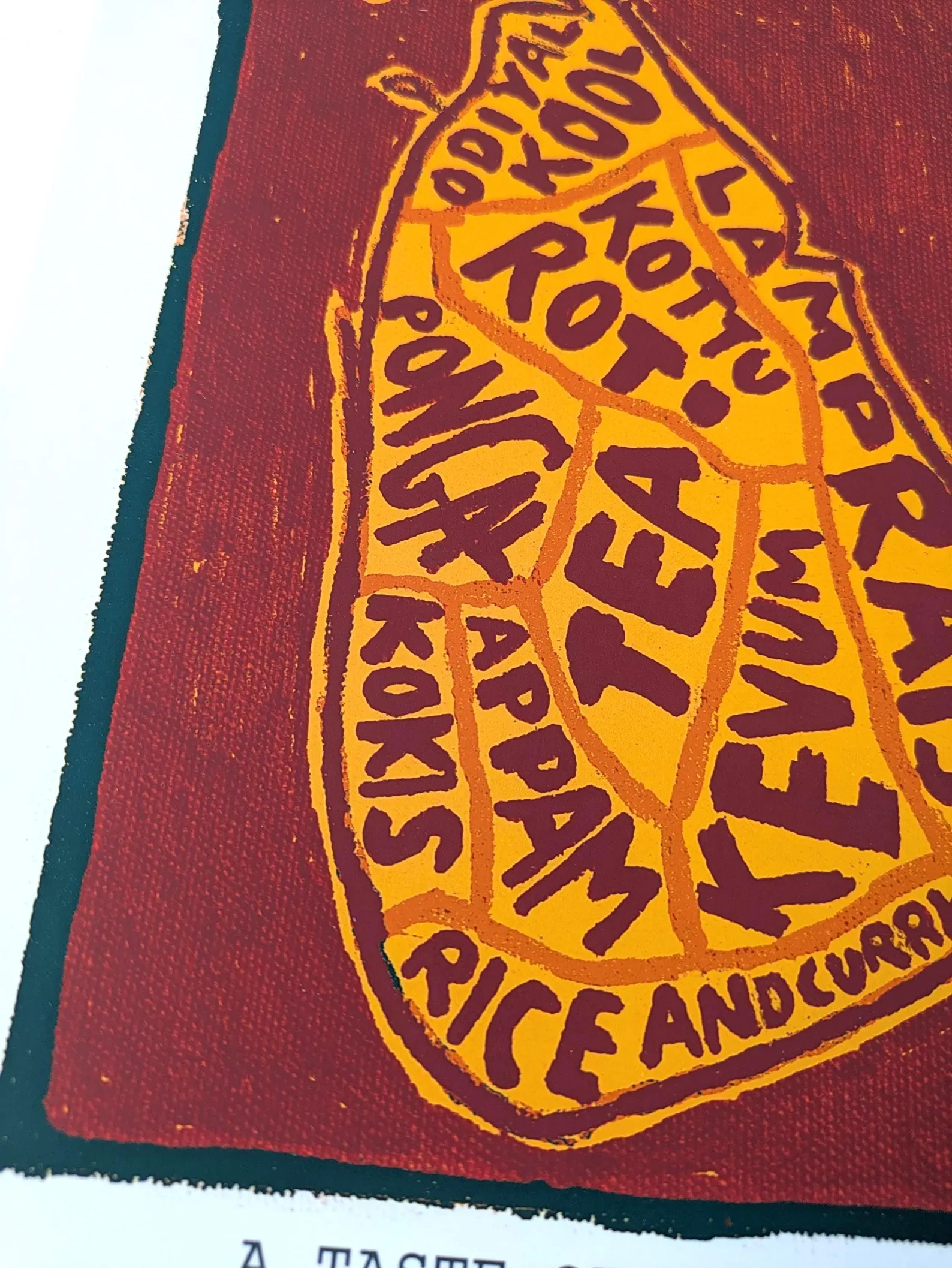 Map of Sri Lanka food, 8 x 10 inch print - Image 2