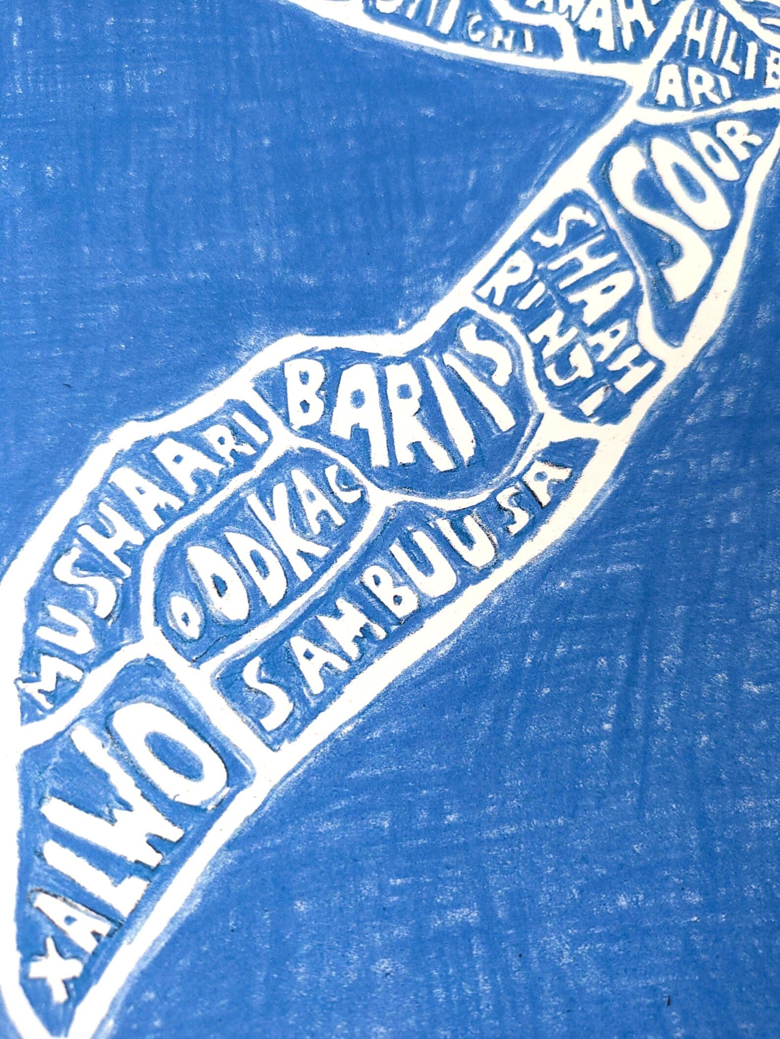 Somalia map of food, 8 x 10 inch print - Image 3