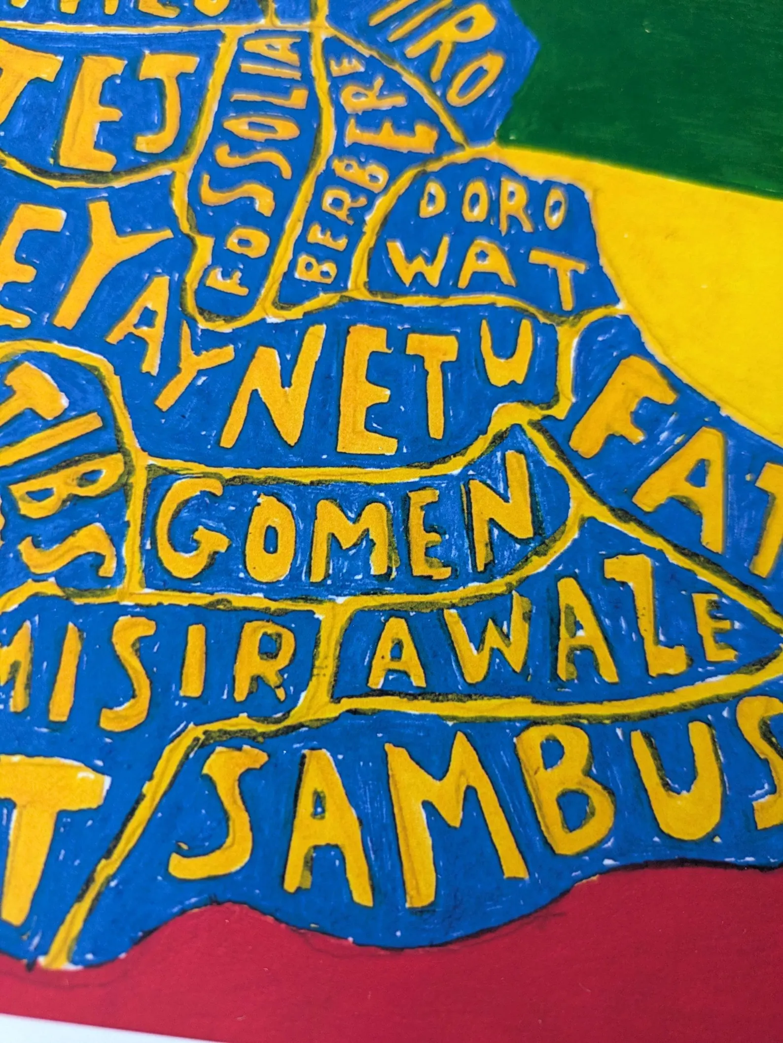 Map of Ethiopia food, 10 x 8 inch print - Image 2