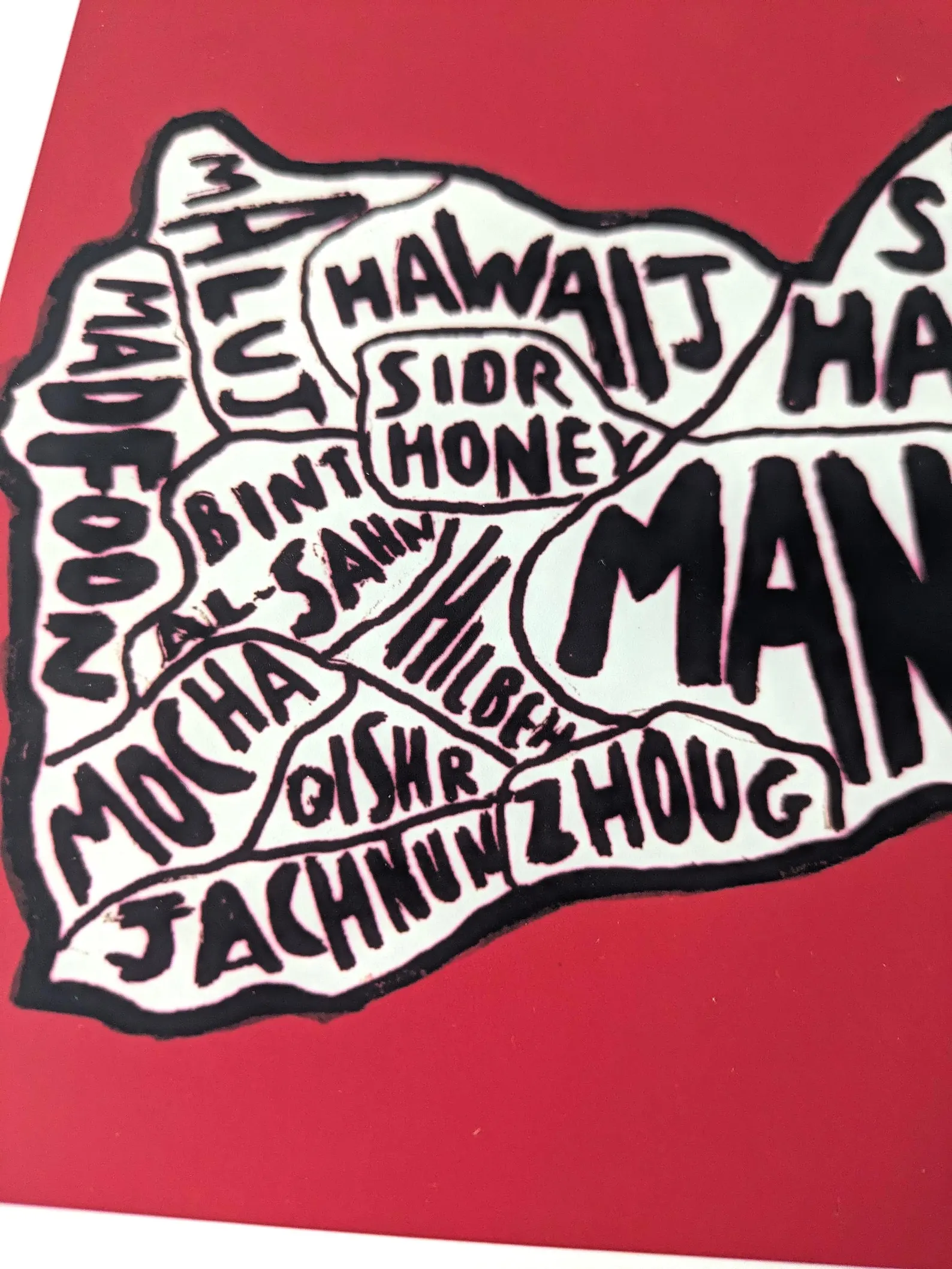 Map of Yemen food, 10 x 8 inch print - Image 3