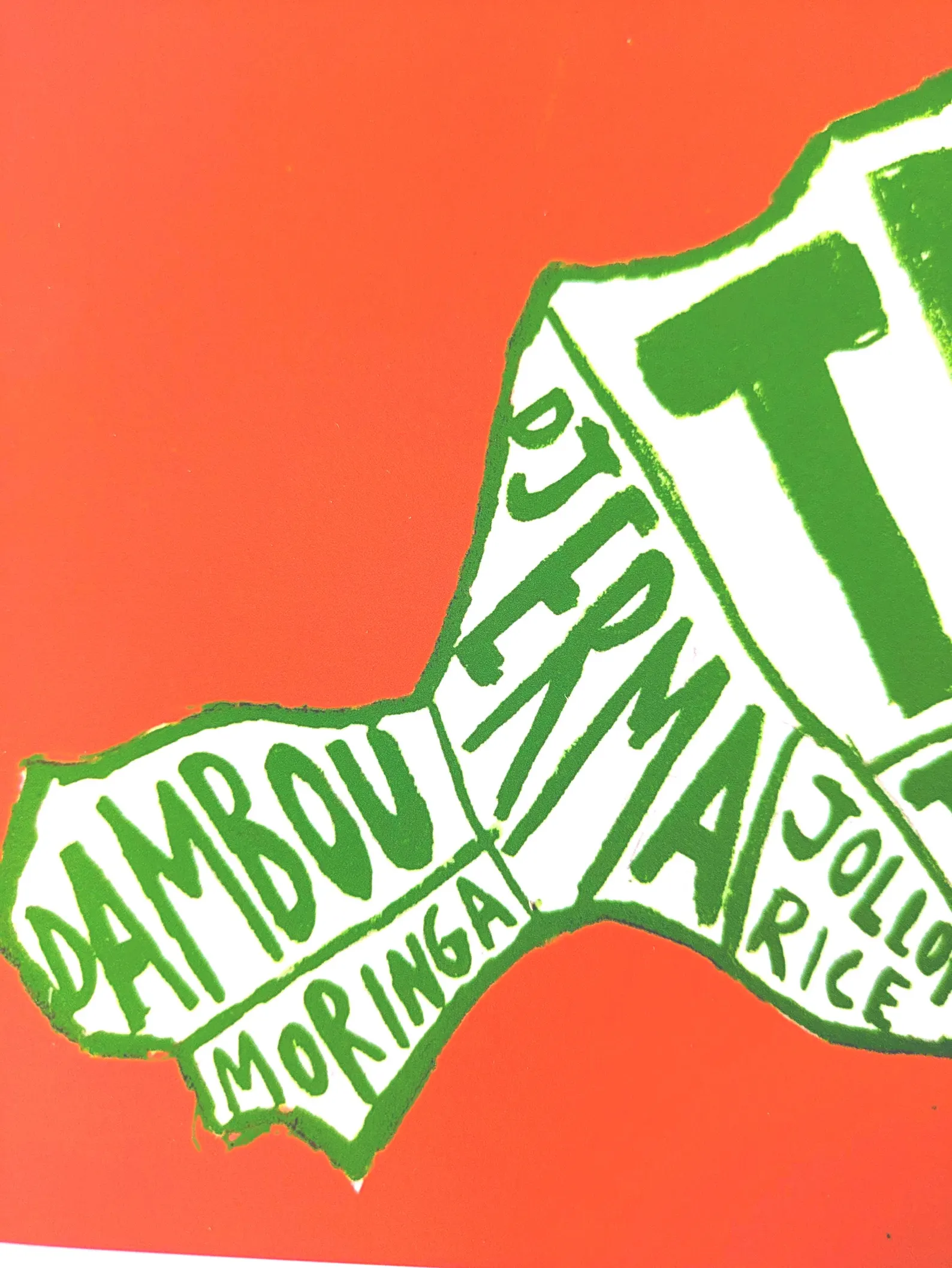 Map of Niger food, 10 x 8 inch print - Image 2