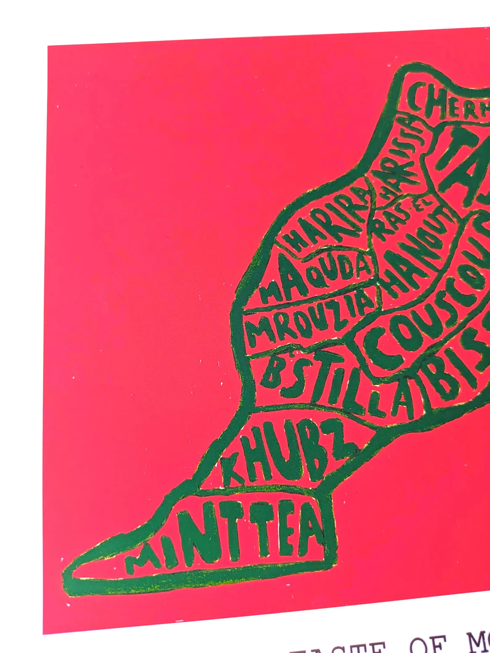 Morocco map of food, 10 x 8in print - Image 5