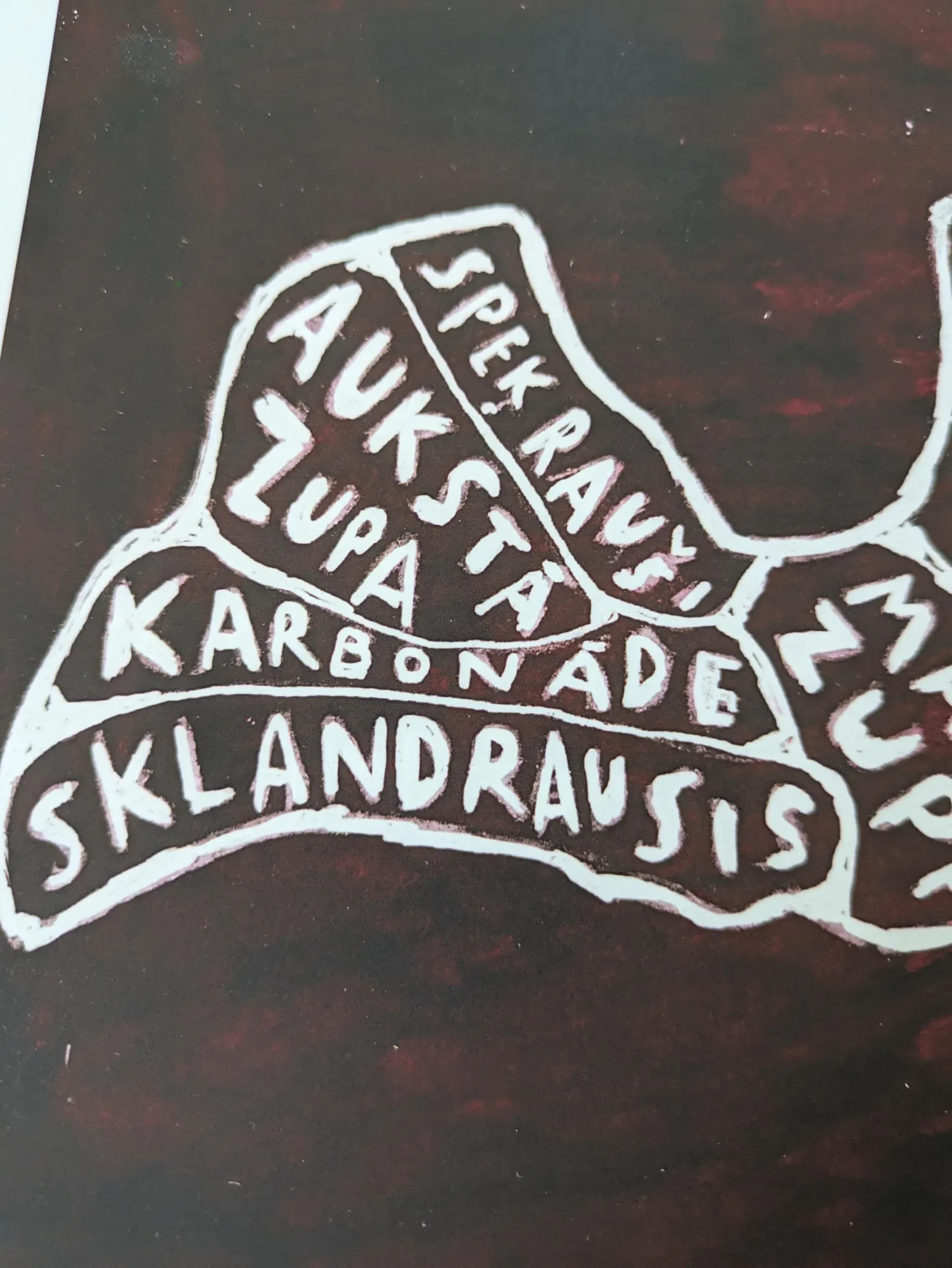 Latvia map of food,10 x 8 inch print - Image 3