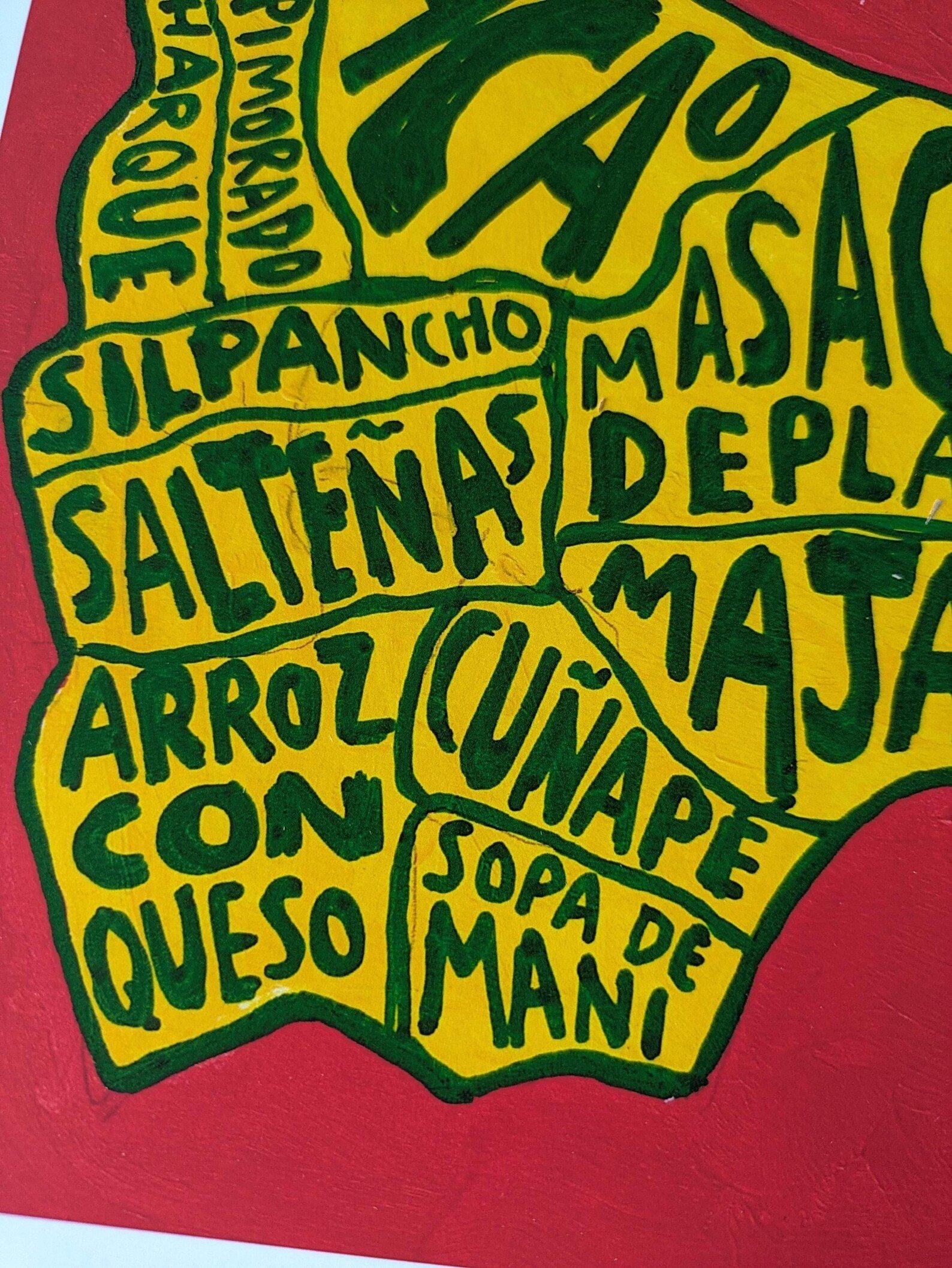 Bolivia map of food, 8 x 10in print - Image 5