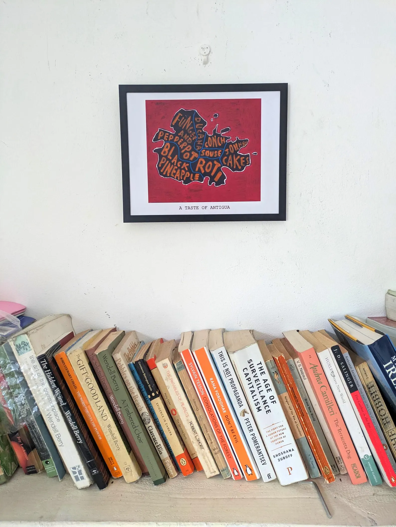 Map of Antigua food, 10in x 8in print - Image 3