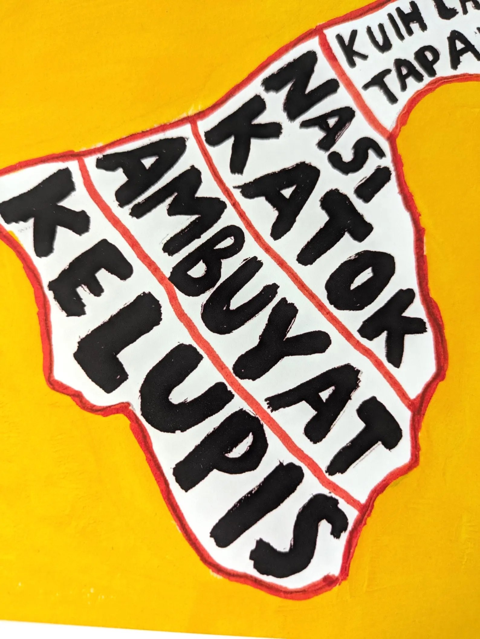 Map of Brunei food, 10 x 8 inch print - Image 5