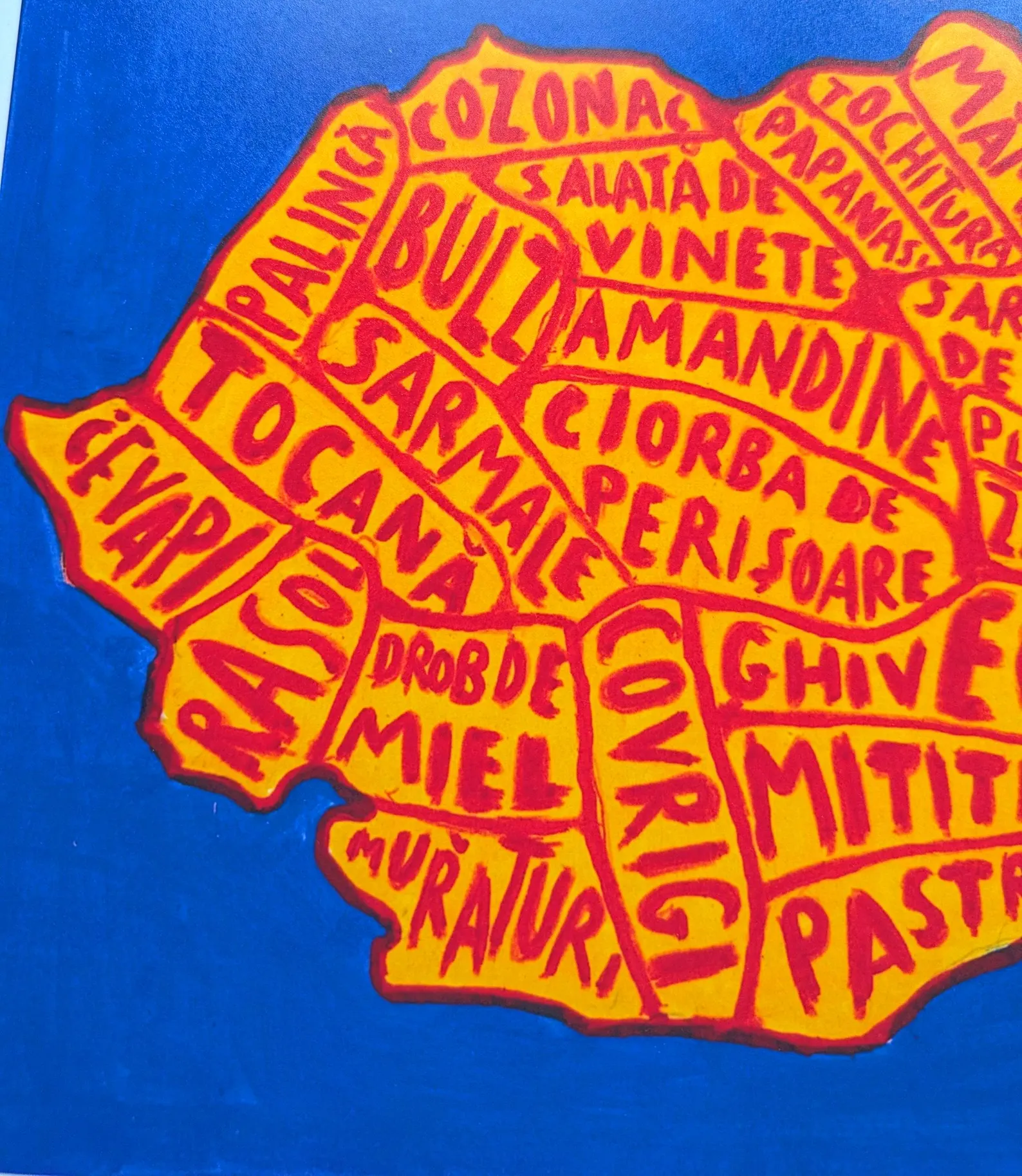 Romania map of food, 10 x 8 inch print - Image 4