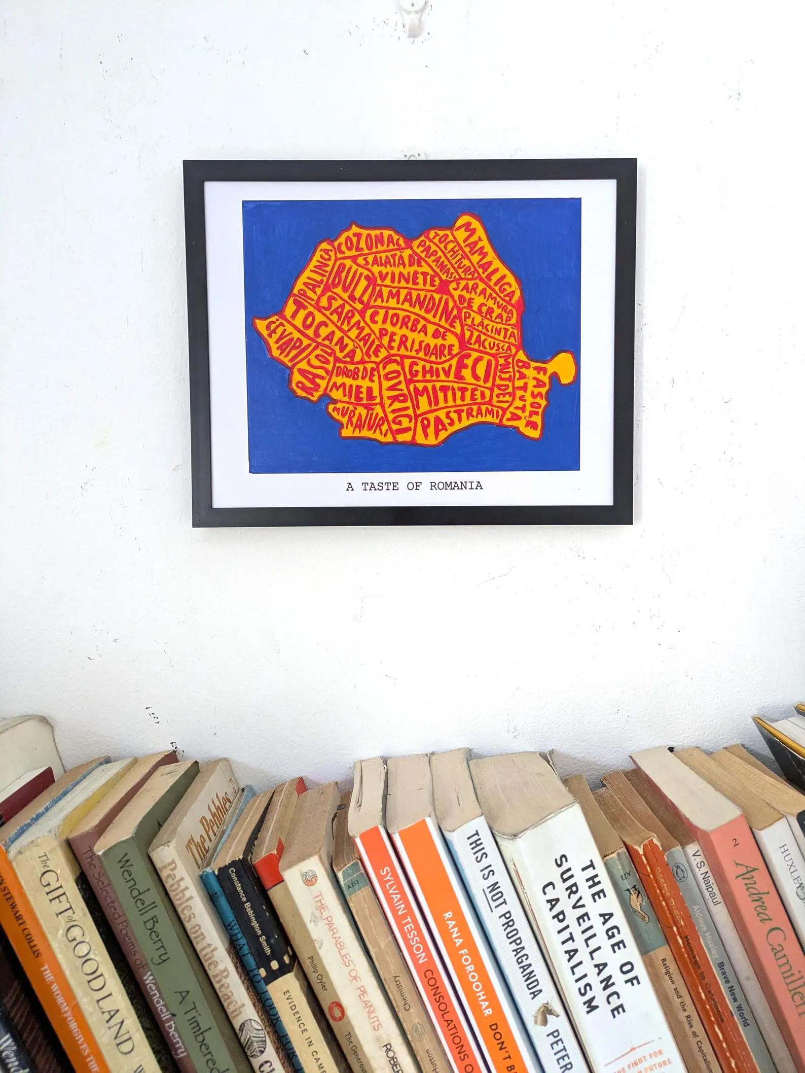 Romania map of food, 10 x 8 inch print - Image 3