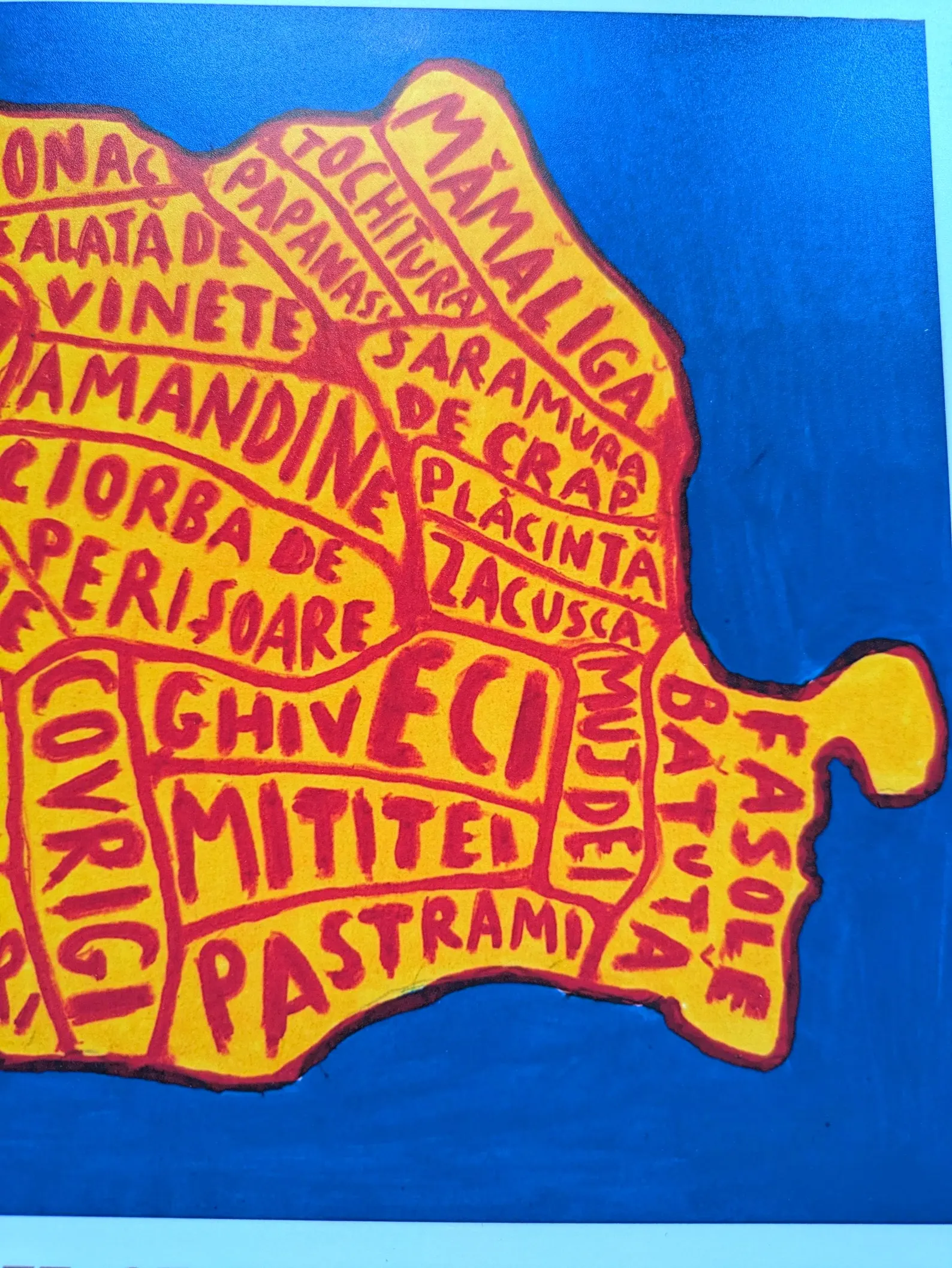 Romania map of food, 10 x 8 inch print - Image 2