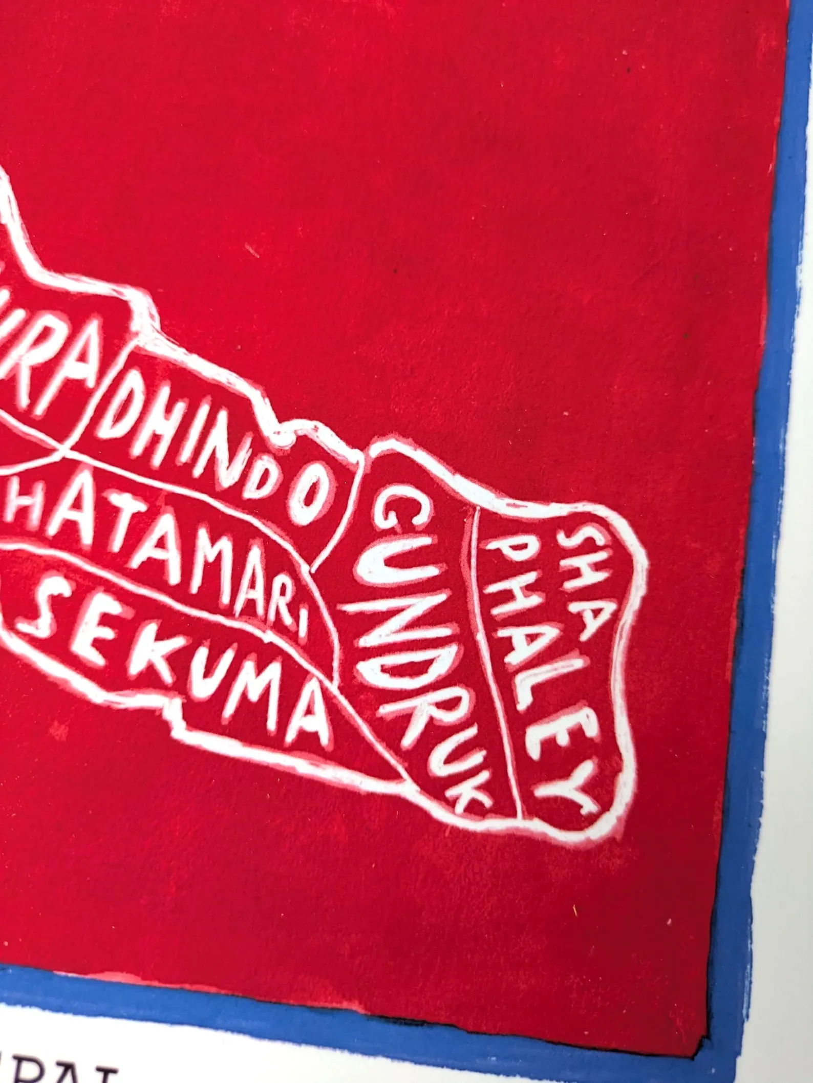 Map of Nepal food, 10in x 8in print - Image 2