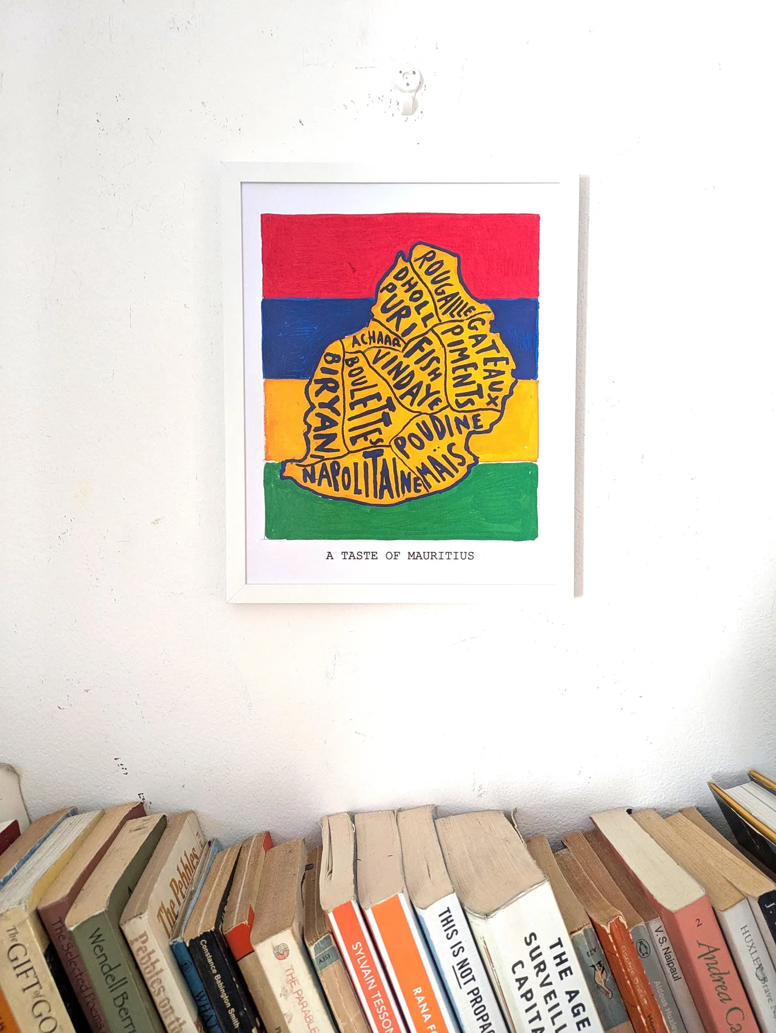 Map of Mauritius food, 8 x 10 inch print - Image 2