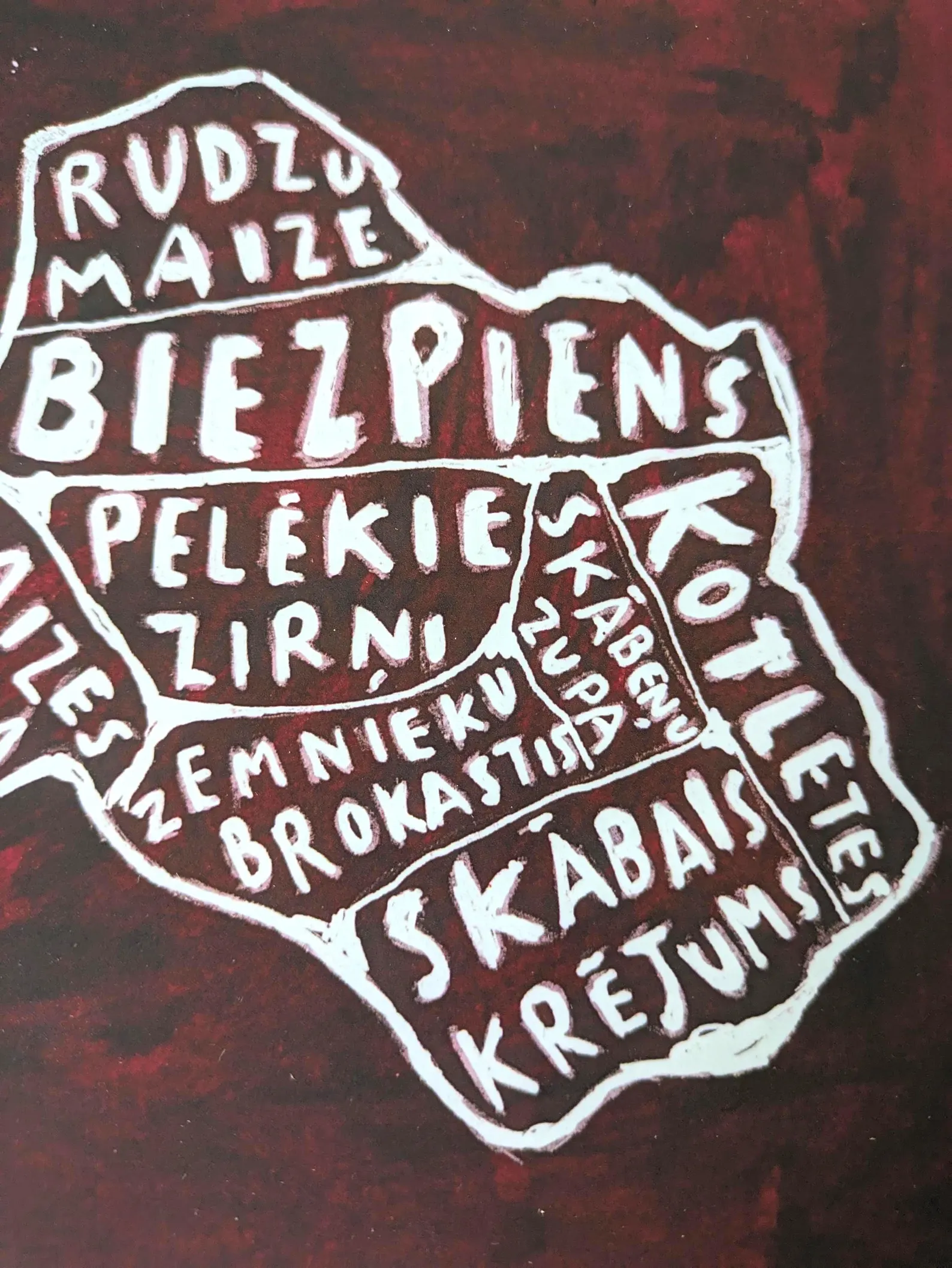 Latvia map of food,10 x 8 inch print - Image 4