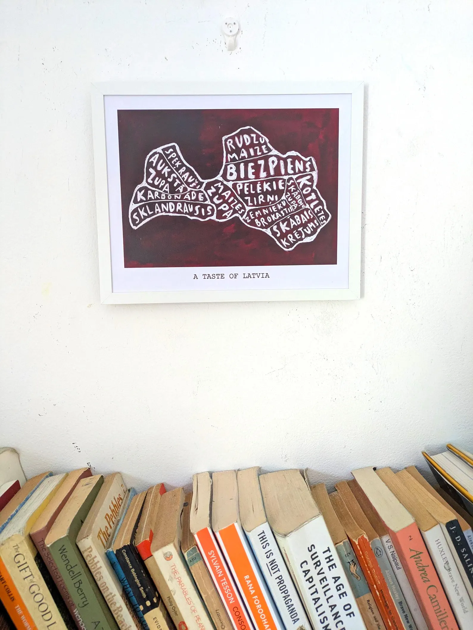 Latvia map of food,10 x 8 inch print - Image 2