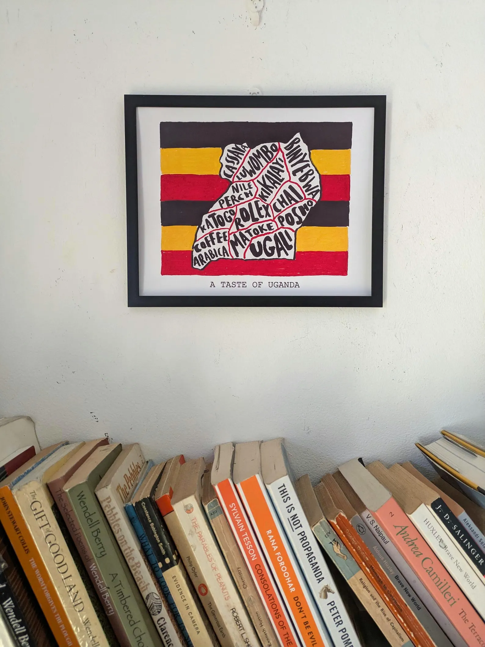 Uganda map of food, 10in x 8in print - Image 2