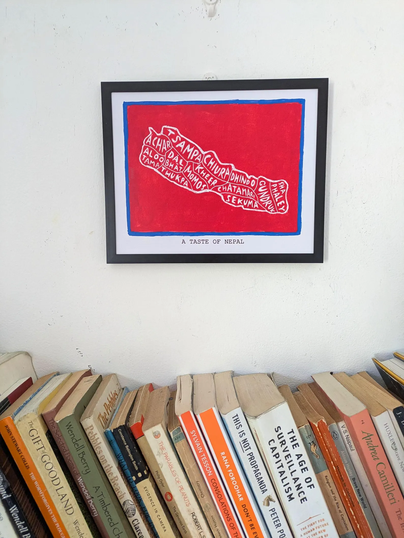 Map of Nepal food, 10in x 8in print - Image 3