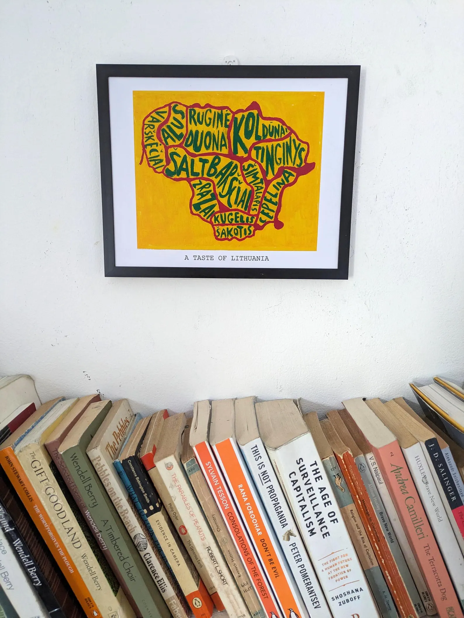 Lithuania map of food, 10 x 8 inch print - Image 2