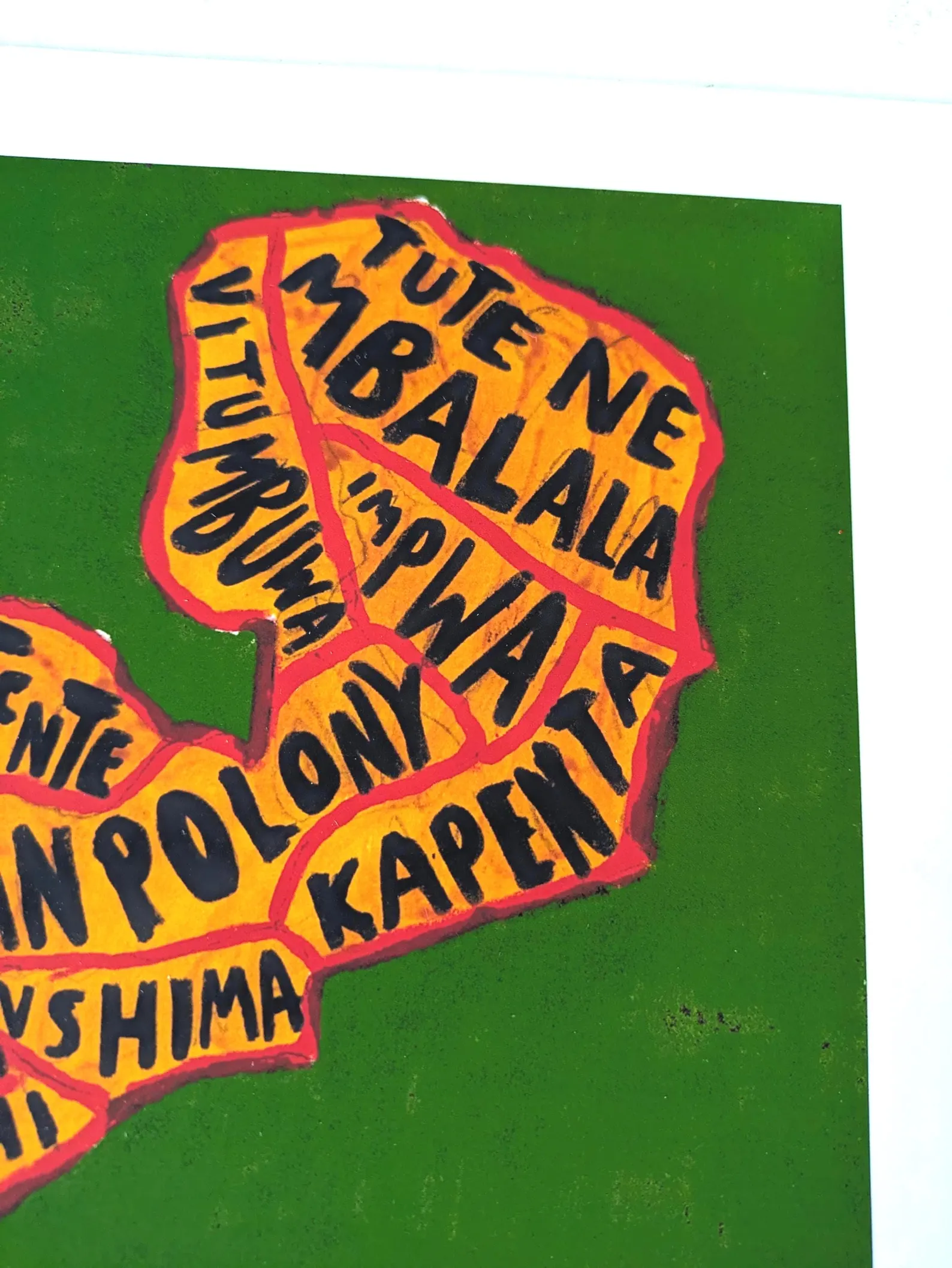 Zambia map of food,10 x 8 inch print - Image 3