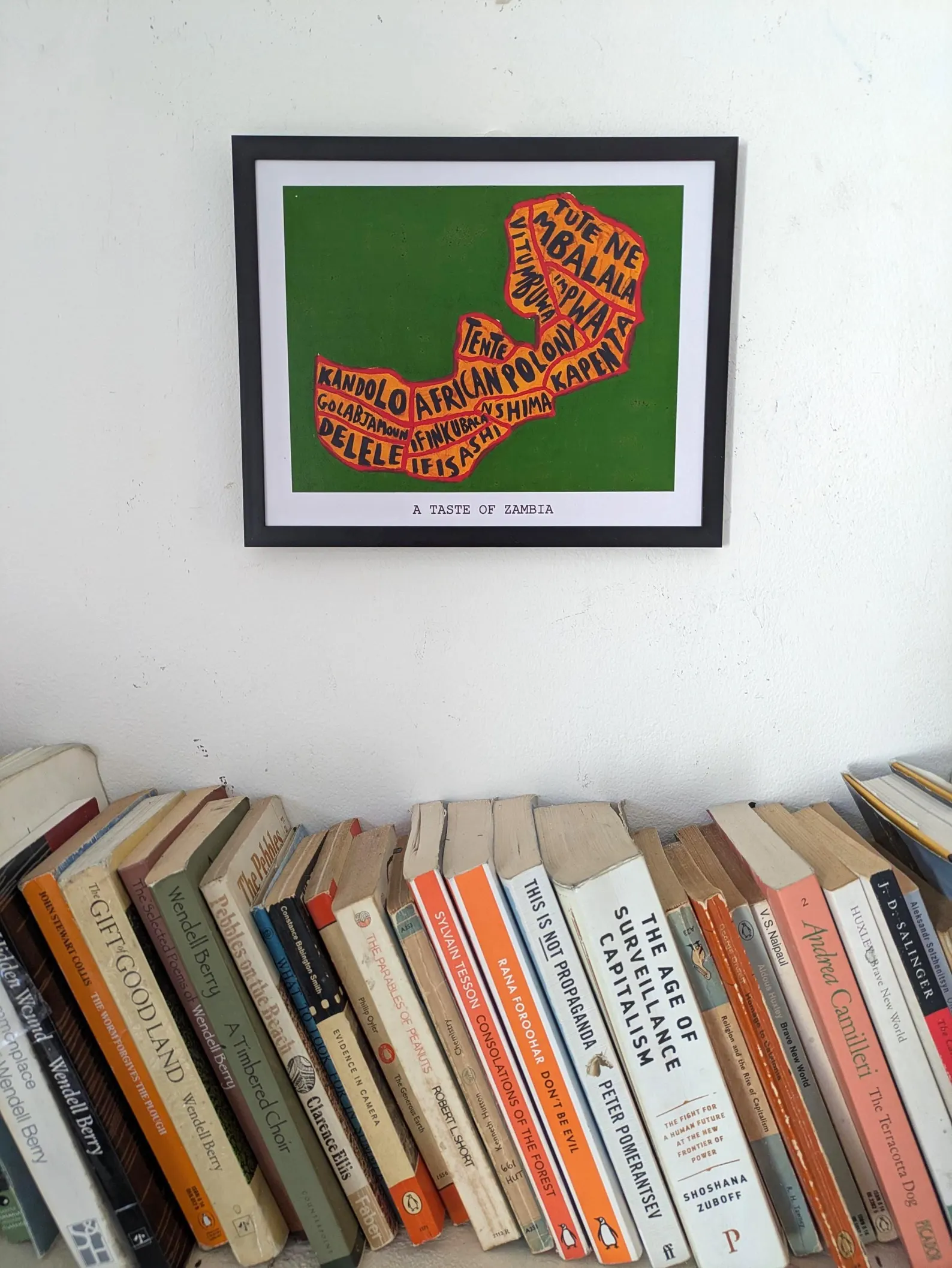 Zambia map of food,10 x 8 inch print - Image 2