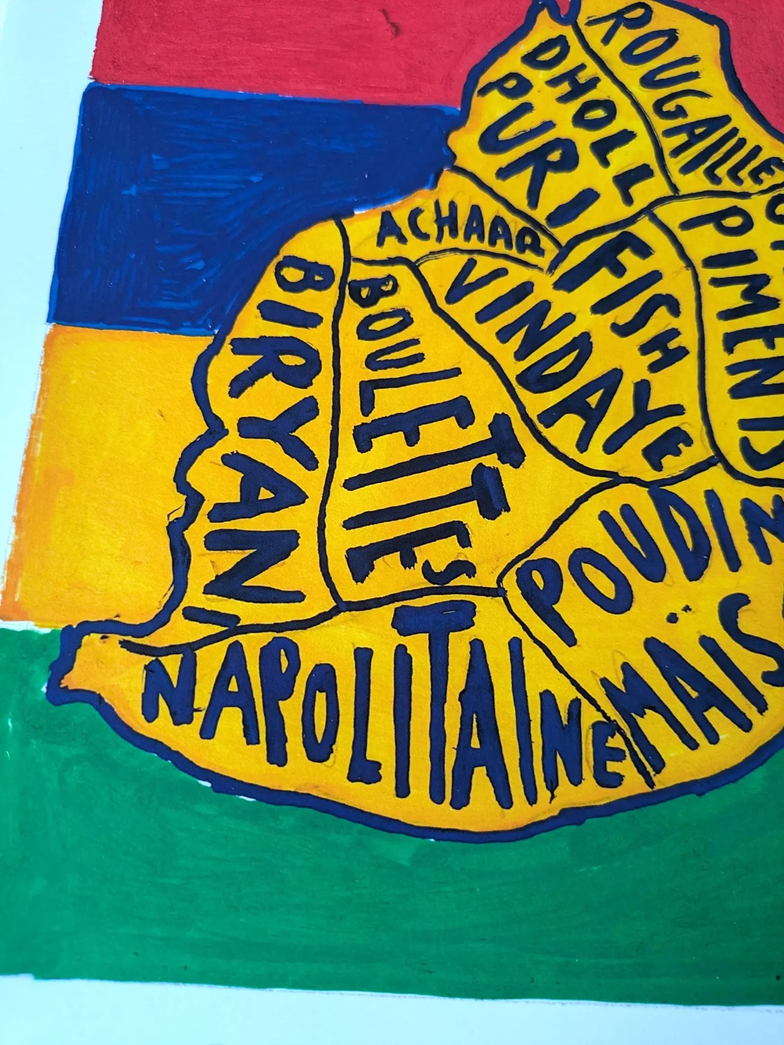 Map of Mauritius food, 8 x 10 inch print - Image 5