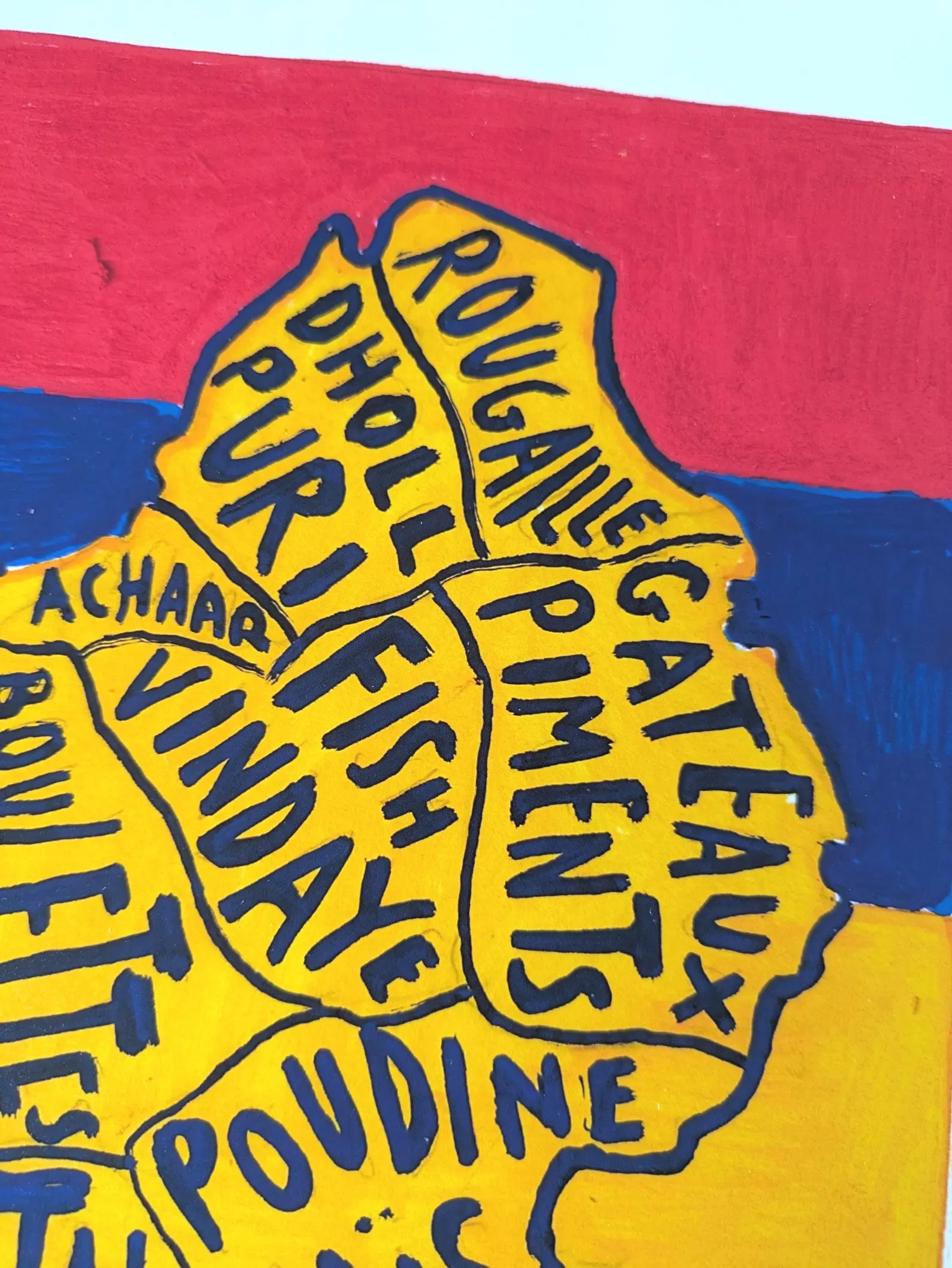 Map of Mauritius food, 8 x 10 inch print - Image 3