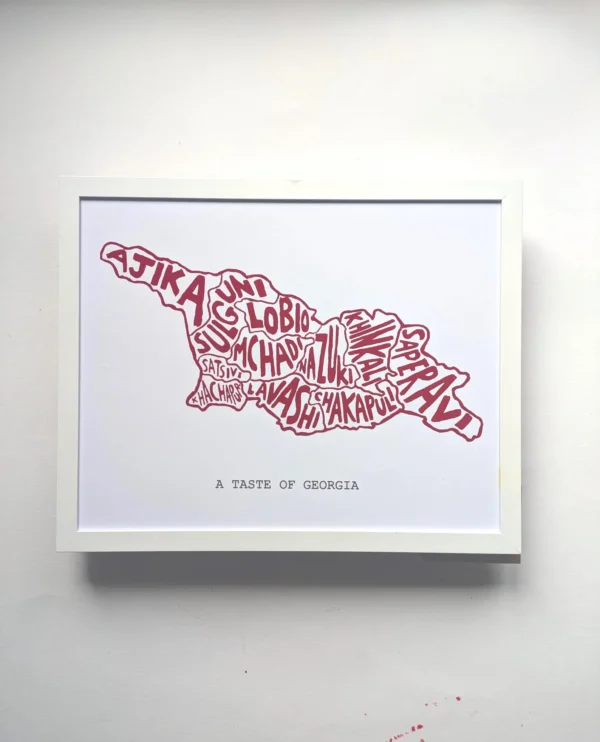 Georgia map art, 10in x 8in print - Image 5