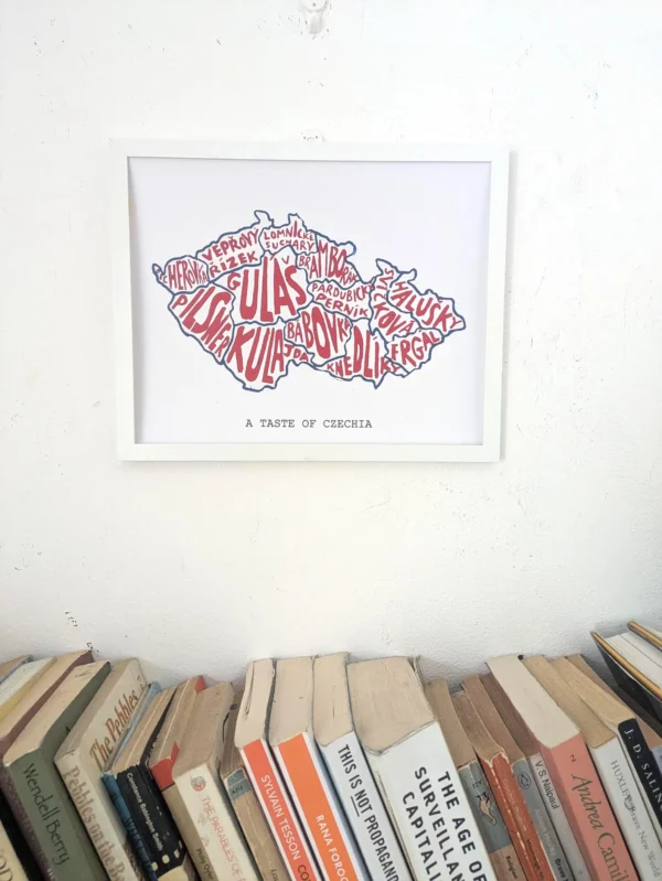 Czechia map art, 10in x 8in print - Image 2