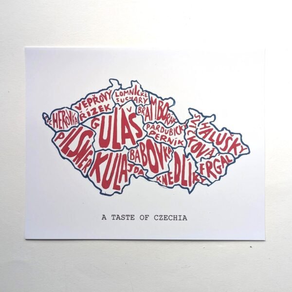 Czechia map art, 10in x 8in print - Image 4